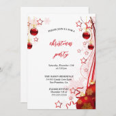 Kerst Feestelijke rode en witte winter Kaart (Voorkant / Achterkant)