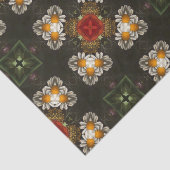 Kerst feestelijke rode kruis abstracte madeliefjes tissuepapier (Detail)