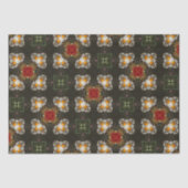 Kerst feestelijke rode kruis abstracte madeliefjes tissuepapier (Voorkant)