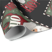 Kerst Feestelijke Schattigee Santa Ho Ho Ho Inspir Cadeaupapier (Rol Hoek)