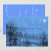 Kerst-, feestelijke uitnodiging voor het kerstfees (Voorkant / Achterkant)
