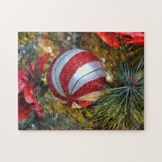 Kerst Feestelijke Vakantie Ornament Kunst Puzzel (Horizontaal)