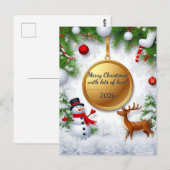 Kerst Feestelijke Vakantiescène Briefkaart (Voorkant / Achterkant)
