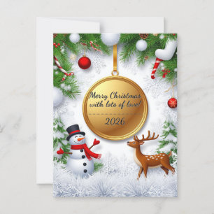 Kerst Feestelijke Vakantiescène Briefkaart