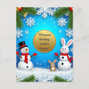 Kerst Feestelijke Vakantiescène Feestdagenkaart