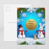 Kerst Feestelijke Vakantiescène Feestdagenkaart (Voorkant / Achterkant)