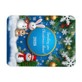 Kerst Feestelijke Vakantiescène Magneet (Horizontaal)
