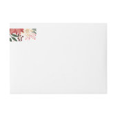 Kerst Feestelijke Waterverf Flora Envelope Seal (Voorkant)