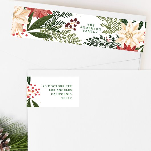 Kerst Feestelijke Waterverf Flora Retouradres