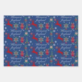 Kerst feestelijke Wrapping Paper FlatSheetSet van 