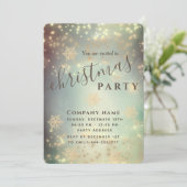 Kerst-feestfeest in de mousserende luxe kaart (Staand voorkant)