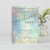 Kerst-feestfeest in de mousserende luxe kaart (Staand voorkant)