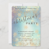 Kerst-feestfeest in de mousserende luxe kaart (Voorkant)