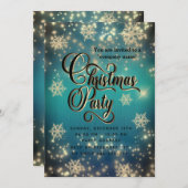 Kerst-feestfeest in de mousserende luxe kaart (Voorkant / Achterkant)