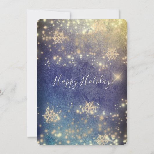 Kerst-feestfeest in de mousserende luxe kaart (Achterkant)