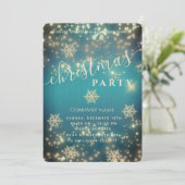 Kerst-feestfeest in de mousserende luxe kaart (Staand voorkant)