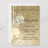 Kerst-feestfeest in Glittery Kaart (Voorkant)