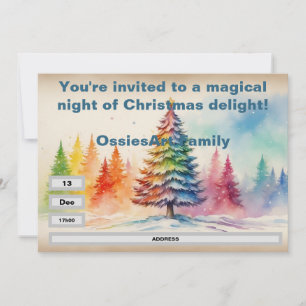 Kerst feestuitnodiging sjabloon