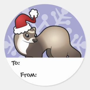 Kerst Ferret Gift Labels