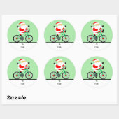 Kerst Fietscadeau Label Classic Ronde Sticker (Vel)