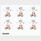 Kerst Fietser Cadeau Labels (Vel)