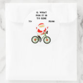 Kerst Fietser Cadeau Labels (Tas)