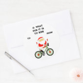 Kerst Fietser Cadeau Labels (Envelop)