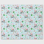 Kerst Fietstocht Cadeaupapier (Vlak)