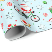 Kerst Fietstocht Cadeaupapier (Rol Hoek)