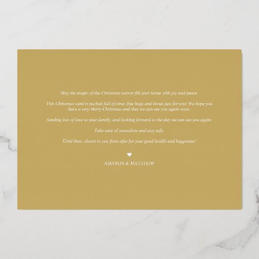 Kerst, fijn en fijn folie feestdagenkaart (Achterkant)