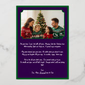 Kerst, filigraan boarders, Paarse, foto binnen Folie Feestdagenkaart (Achterkant)