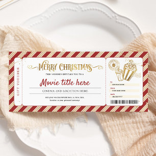 Kerst Film Nacht Cadeau Ticket Bon Kaart