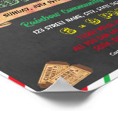 Kerst Film Nachtschool evenement sjabloon Poster (Hoek)