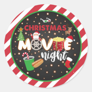 Kerst Film Night Sticker