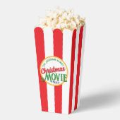 Kerst filmavond! Gestreepte feestelijke popcornbox Bedankdoosjes (Popped)