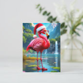Kerst Flamingo Als Sinterklaas-47476 Feestdagenkaart (Staand voorkant)