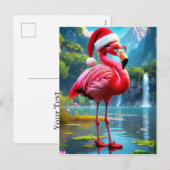 Kerst Flamingo Als Sinterklaas-47476 Feestdagenkaart (Voorkant / Achterkant)