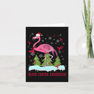 Kerst flamingo bloedkanker bewustzijn cadeau.png kaart