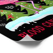 Kerst Flamingo Bloedkanker Bewustzijn Geschenk Poster (Hoek)