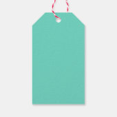 Kerst Flamingo cadeau labels aqua terug Cadeaulabel (Achterkant)