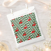 Kerst Flamingo Chevron Groen Bedankzakje (Geknipt)