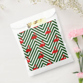 Kerst Flamingo Chevron Groen Bedankzakje (Gezegeld)