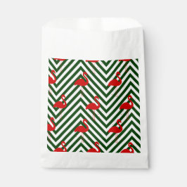 Kerst Flamingo Chevron Groen Bedankzakje