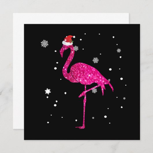 Kerst Flamingo Essential Notitiekaartje (Voorkant / Achterkant)