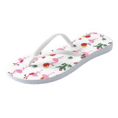 Kerst Flamingo Feest | Vakantie Teenslippers (Schuin)