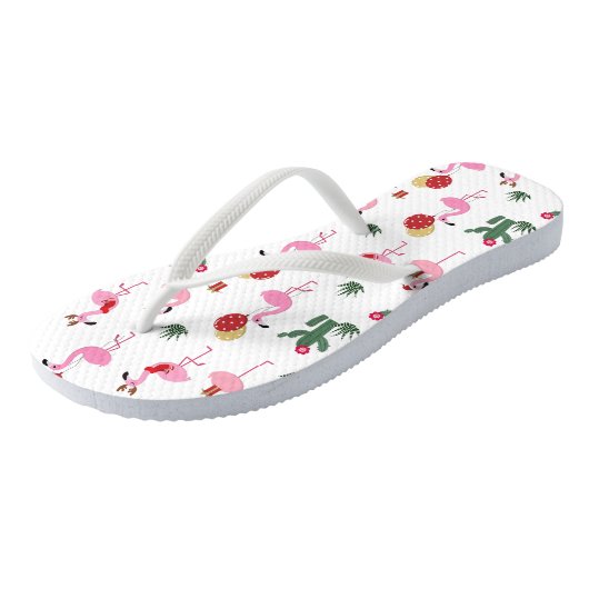 Kerst Flamingo Feest | Vakantie Teenslippers (Schuin)