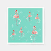 Kerst Flamingo Groep papier servet (Voorkant)