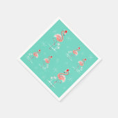 Kerst Flamingo Groep papier servet (Hoek)
