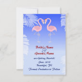 Kerst Flamingo Huwelijk Opslagdatum Save The Date (Achterkant)