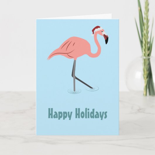 Kerst Flamingo Kaart (Voorkant)